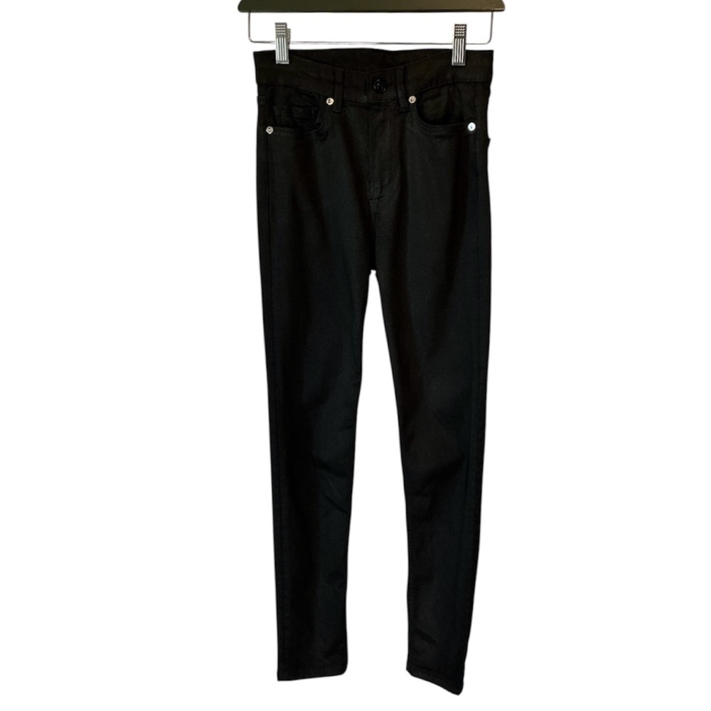 All Saints Dax Denim Pants Skinny Jeans Rock Inspired Goth Grunge Black Size 25